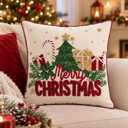 A40537-cuscino ricamato-blanc-mariclo-merry-christmas